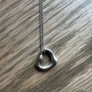 Tiffany & Co. Open Heart Diamond Necklace